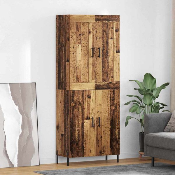 vidaXL Highboard 2 pcs Staré drevo Kompozitné drevo