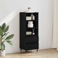 vidaXL Highboard Čierny dub 40 x 36 x 110 cm Kompozitné drevo