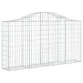 vidaXL Oblúkové gabiónové koše 11 ks 200x30x100/120cm pozinkov. železo