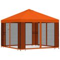 vidaXL Záhradný altánok so bočnými stenami 3 x 3 m Oranžová