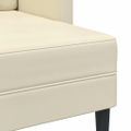 VidaXL 2-miestna pohovka s chaise krémová v tvare L z umelej kože
