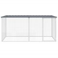 vidaXL Klietka pre kurčatá so strechou, antracitová 203x98x90 cm, pozinkovaná oceľ