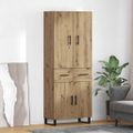 vidaXL Highboard 2 ks Remeselný dub 69,5 x 34 x 180 cm