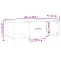 vidaXL Konferenčný stolík hnedý dub 102x50x40 cm kompozitné drevo