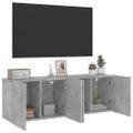 vidaXL TV skrinky nástenné 2 ks betónovo sivé 60x30x41 cm