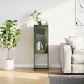 VidaXL Príborník Olive Green 36x39x107 cm Oceľ valcovaná za studena