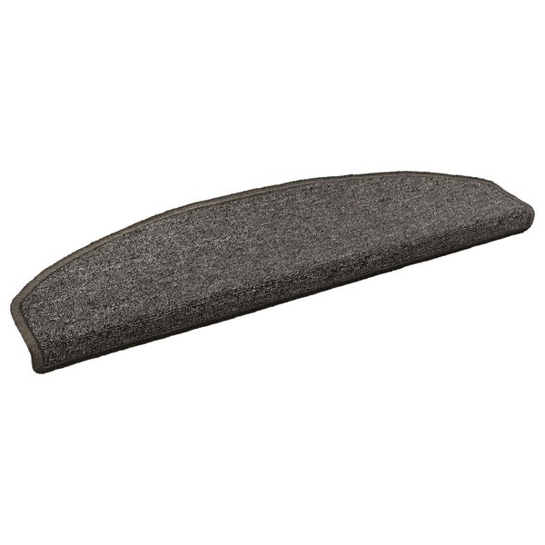 vidaXL Samolepiace schodové rohože 15 pcs Tmavosivá 80 x 24,5 x 3,5 cm