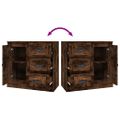 vidaXL Komoda dymový dub 70x35,5x67,5 cm spracované drevo