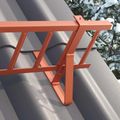 vidaXL Podpora strážcu snehu Červená 29,5 x 3 x 34,5 cm Oceľ