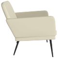 vidaXL Lavička krémová 107x80x81 cm umelá koža