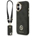Puzdro Guess 4G Strass Logo & Big Strap Metal Buttons MagSafe pre iPhone 17 čierna