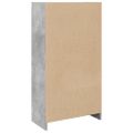 vidaXL Knižnica betónovosivá 57x28,5x107,5 cm kompozitné drevo
