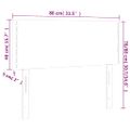 vidaXL Čelo postele s LED krémové 80x5x78/88 cm umelá koža