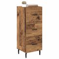 vidaXL Servírovacia skriňa Staré drevo 34 x 34.5 x 90 cm