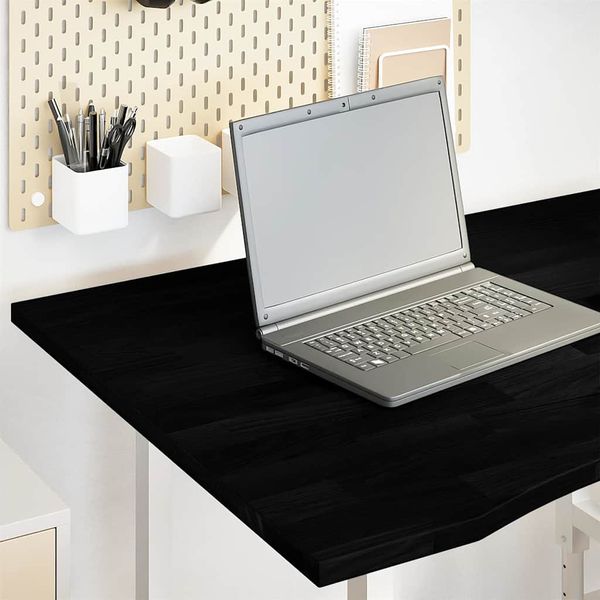 vidaXL Stolová doska tmavohnedá 100x80x2,5 cm dubový masív obdĺžnikový