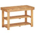 vidaXL Regál na topánky 70x32x46 cm masívne akáciové drevo