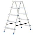 vidaXL 5-stupňový hliníkový obojstranný rebrík 113 cm