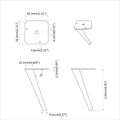 vidaXL Stožiarové Nohy 12 ks Čierna 56 x 56 x 100 mm Železo