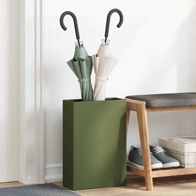 vidaXL Stojan na slnečník Olivovo zelená 28 x 12 x 41 cm Oceľ