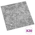 vidaXL Samo-lepiace podlahové dosky Šedý a biely 30,5 x 30,5 cm 20 ks