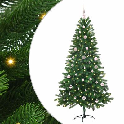 vidaXL Vianočný stromček s 150 LED-i so stojanom Zelená 150 cm PE