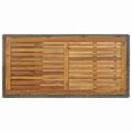 vidaXL Barový stolík s úložným regálom sivý 120x60x110 cm polyratan