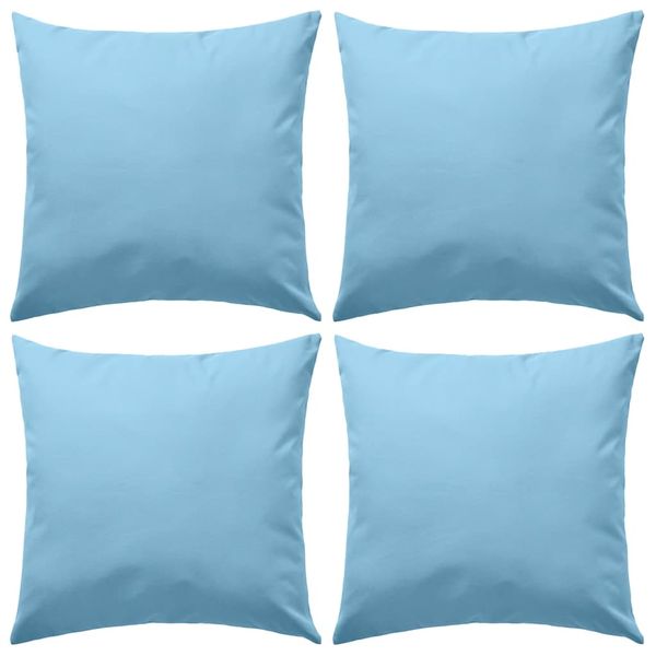 vidaXL Vankúše do exteriéru 4 ks bledomodré 45x45 cm
