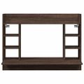 vidaXL Nástenný stolík hnedý dub 105x48x75 cm kompozitné drevo