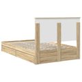 vidaXL Úložná posteľ Sonoma dub 135 x 190 cm Kompozitné drevo