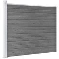 vidaXL Sada plotových panelov WPC 353x146 cm sivá