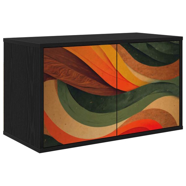 vidaXL Nástenný TV kabinet BONN 69 x 33 x 40 cm Čierny dub