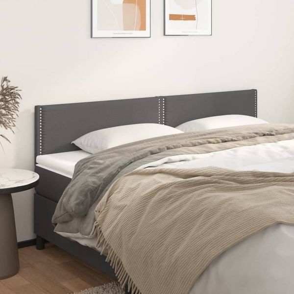 vidaXL Čelá postelí sivé 160x5x78/88 cm umelá koža