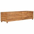 vidaXL Vyvýšený záhon 150x40x38 cm, recyklované tíkové drevo a oceľ