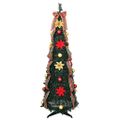 vidaXL Umelý vianočný stromček s 100 LED-i Zelená 155 cm PVC