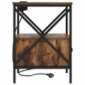 vidaXL Nočný stolík Dymová dub 41,5 x 40,5 x 55 cm Kompozitné drevo