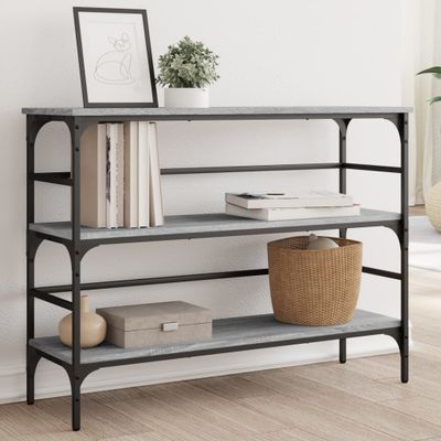 vidaXL Konzolový stolík sivý sonoma 100x32x75 cm kompozitné drevo