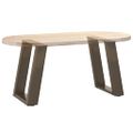 vidaXL Nohy konferenčného stolíka v tvare U, 2 ks, prírodná oceľ, 38 x (42-43) cm, oceľ