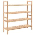 vidaXL Regál na topánky z masívneho orechového dreva 69x26x81 cm