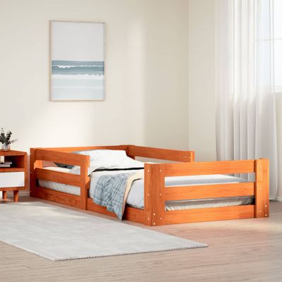 vidaXL Posteľný rám bez matraca voskový 80x200 cm borovicový masív