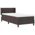 vidaXL Posteľ s pružinovým rámom Tmavohnedá 200 x 90 cm látka