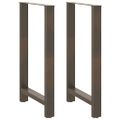 vidaXL Nohy barového stola, prírodná oceľ, 2 ks, 60 x (100-101) cm, oceľ