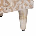 vidaXL TV skrinka Biela 105 x 33,5 x 46 cm Masívne mango drevo