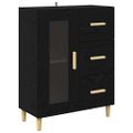 vidaXL Highboard Čierny dub 69,5 x 32,5 x 180 cm Kompozitné drevo