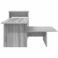 vidaXL Konzolový stôl Sivý Sonoma 91,5 x 35 x 38,5 cm Kompozitné drevo