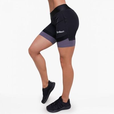 Dámske Šortky 2in1 Black Grey - GymBeam
