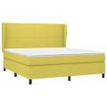 vidaXL Boxspring posteľ s matracom zelená 160x200 cm látka