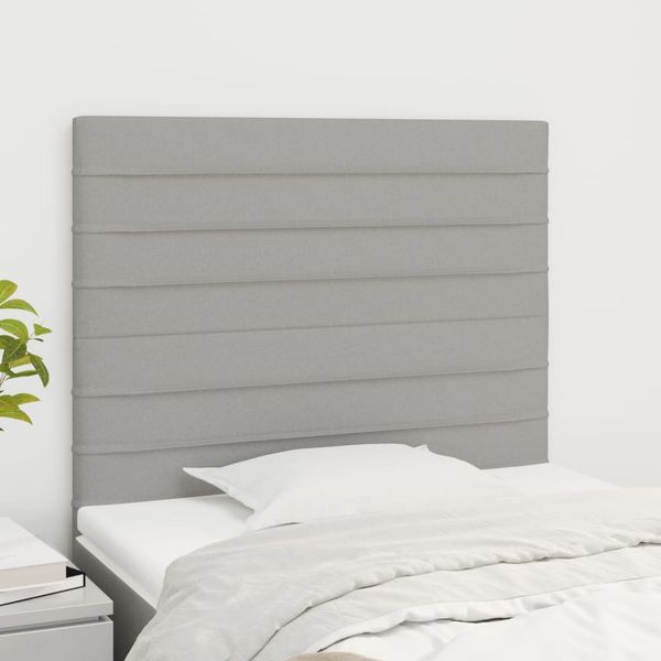 vidaXL Čelo postele svetlosivé 90x5x118/128 cm látkové