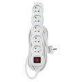 Prodlužovací kabel EMOS P1517R s vypínačem 5 zásuvek, 7m, biely