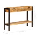 vidaXL Príborník z mangového dreva s 3 zásuvkami 110x35x75 cm