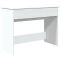 vidaXL Toaletný stolík so zrkadlom biely 100x45x76 cm